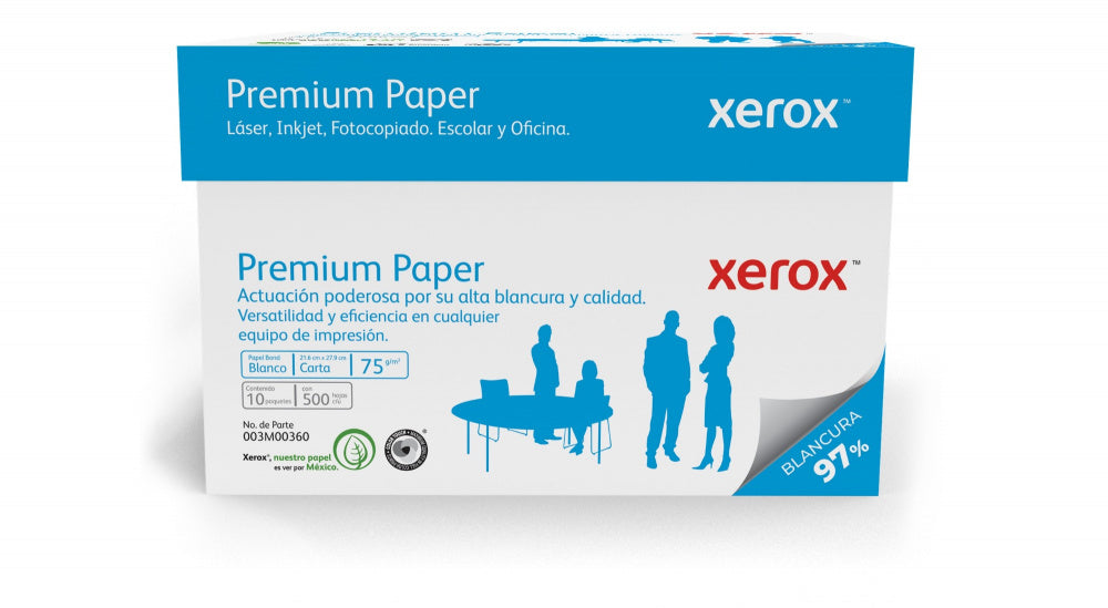 Caja de Papel Xerox office paper carta caja con 10 de 500 hojas